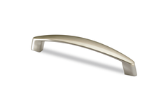 Poignée Dinia, entraxe de perçages 128, L 143 mm, B 18 mm, H 29 mm, aspect inox brossé