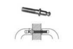 Boulons de fixat. double m10 130mm  
