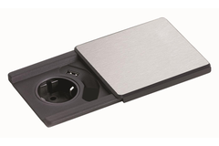 Evoline square 80 b/f + chargeur usb look inox 