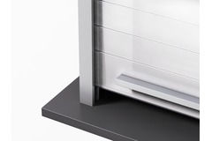 Quasar Reflex volet-verre 600x1500mm lacque blanc inox look en applique