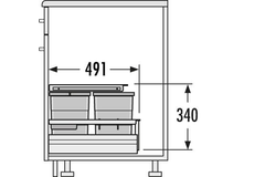Hailo separato-k 50cm 35l18l + 2 x 8.5l 18l + 2 x 8.5l