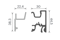 Mec sign aluminium montageprofiel 3m