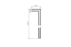 Amari structure sol/mur h.2200 x b.300mm alu 