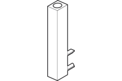 Support droite pour barre de penderie Linear 2 noir