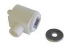 Ferm.magnét.réglable goupille ø10mm blanc 