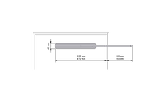 Porte-Serviette 2 bras chrome - 325mm 