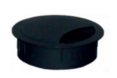 Kabeldoorvoer Exit R zamak zwart gelakt d:60mm