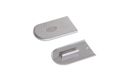 Cabineo capuchons metal look argent 100pcs 