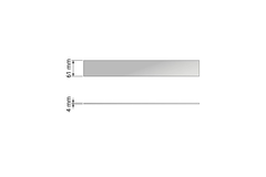 Chic line front/rugset  glas l. 270  h.61  d.4mm