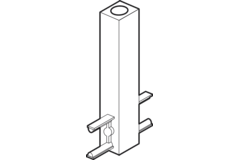 Support central pour barre de penderie Linear 2 noir