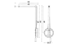 Élévateur Single 12 kg 450-600mm gauche  