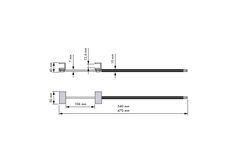 Chic line suppport pantalon suppl. anthr. l.340mm 