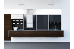 Quasar Reflex volet-verre 600x1500mm lacque blanc inox look en applique