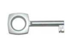Clef 20 zamak 42mm chrome 