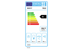 Novy Flatline 120 cm minéral noir hotte murale 