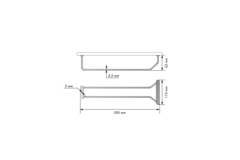 Mc-line support pour verres 342mm chrome  