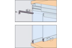 Garniture Hawa Clipo 36 GPPK, pour 1 porte 
