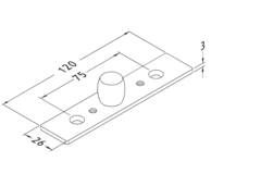 Bovenas, rvs cnc bewerkt