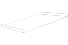 One metaalplaat 300mm rvs look