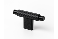 Bouton T ARPA L70 aluminium brossé noir