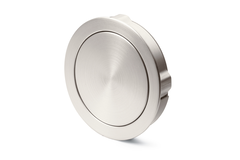Poignée d'insertion Touch in Entraxe de perçages A 84 mm, aspect inox brossé