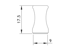 Poignée pour portes coulissantes avec fixation VHB, B8 H17 L410, aluminium mat