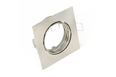 Spot inbouw 75x75mm vast nikkel satijn - boordiameter 60mm