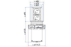 Elevator look inox b-f 2 prises  