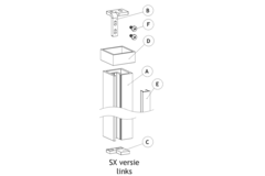 Kit novi3000 montage gauche chrome 