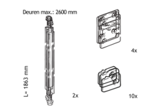 Set 2 redres. de porte l.1863mm 