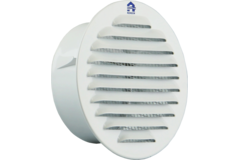 Rond schoepenrooster 435r d.120mm alu wit bel 9010