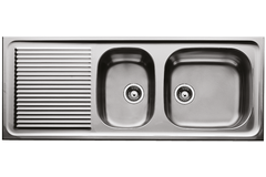 Evier inox basic 1+1/2bac+egoutoir  