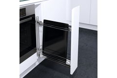 Vs sub slilm uittrekmand + bakplaathouder chroombx bxhxd 150x530x495mm