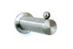 Shoplife 1 drager recht met kogel 100mm,d.25mm rvs