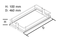 Korf Premea voor kolomkast chroom k400mm
