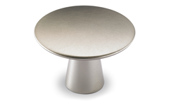 Knop Issa, H 27 mm, ø 40 mm, roestvrij staal finish geborsteld