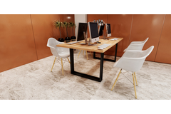 Piètement U Twin 40x110 noir mat