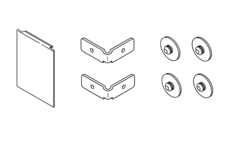 Hawa Porta G cache montage plafond alu - pour combirail