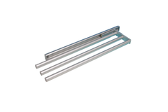 Handdoekdrager 465 mm 3 armen alu wit