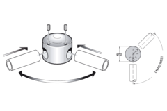 Pba 500-g inox sat. raccord angle sur demande tube s 25mm