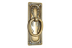 Poignee 233.v bronze ant.+plaque 