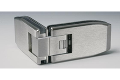 Scharnier serie 600 regelbaar 90° voor glas 8/12mm rvs look