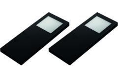 Hera set 2 x Slim-pad F led 5W 24V 3000K zwart+ transfo led 15