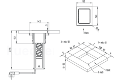 Evoline port push cuisine rvs nl-d-l3 stopcontacte 3 stopcontacten