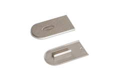 Cabineo afdekkappen metal look nickel 100st
