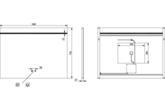 Miroir 1000x750 led haut+kelvinch.+chauff 