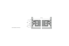 Coulisse Quadro Duplex 45, Compatible avec Silent System, compatible avec Push to open,  EB 292 mm / 392 mm, 530 mm, à gauche et à droite