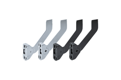 Instelbare frontsteun voor hangmapregisterframes, staal, zwart, links/rechts