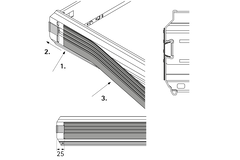 Afdekprofiel, zwart, 1136 mm