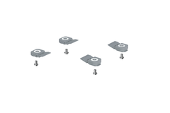 Verbindingsset voor SmarTray staal met cassette resp. aflegplateaus